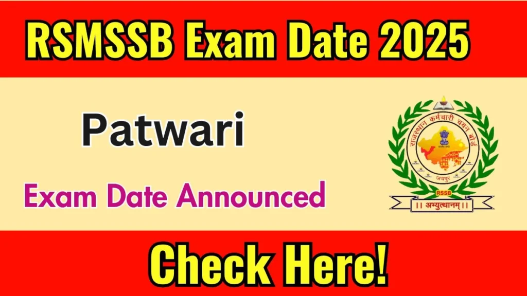 Rajasthan RSMSSB Patwari