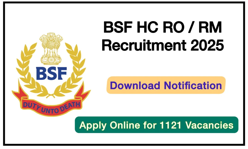BSF HC RO / RM Recruitment 2025